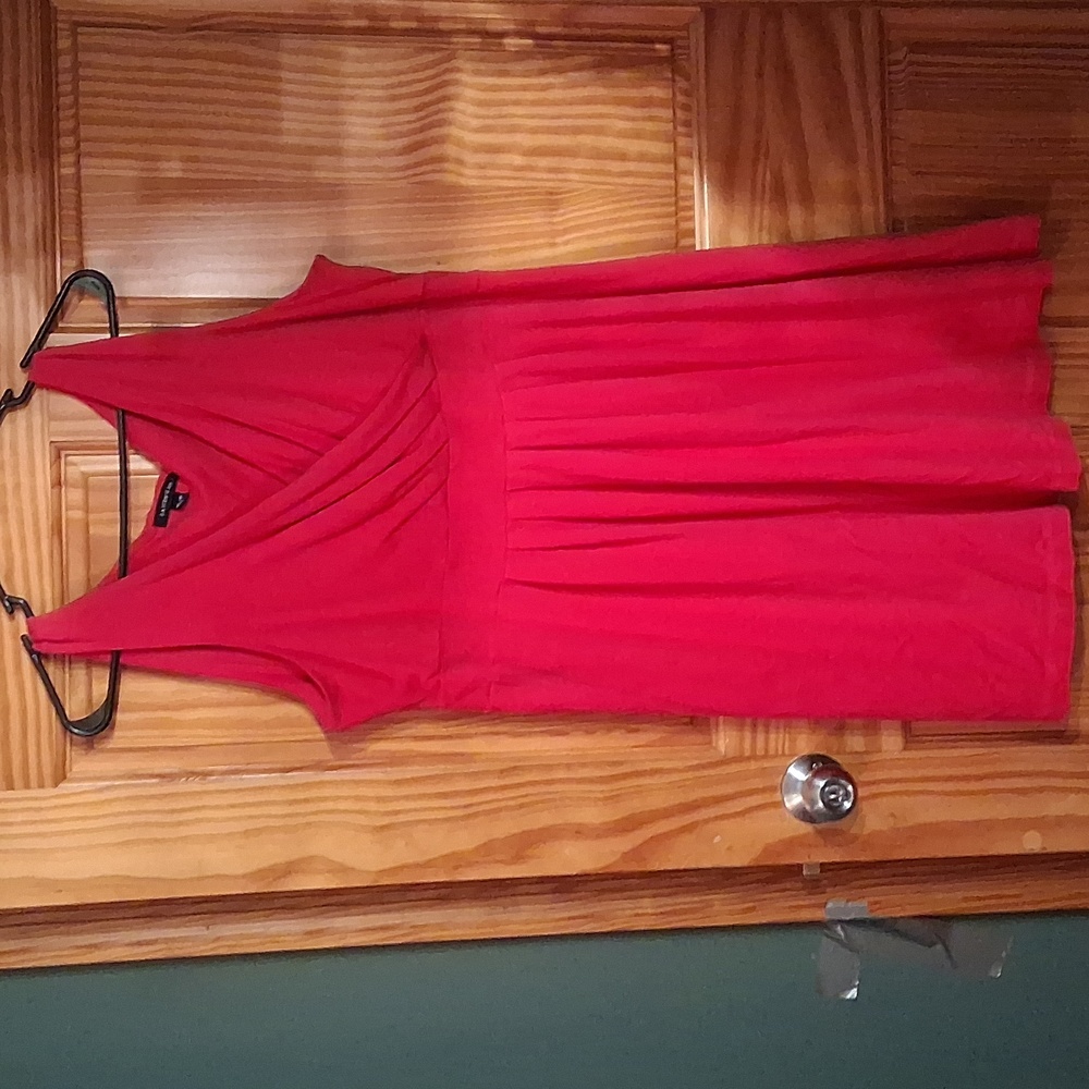 Lands' End Bold Hot Pink / Magenta  Mid Rise Sleevless Dress Size 18